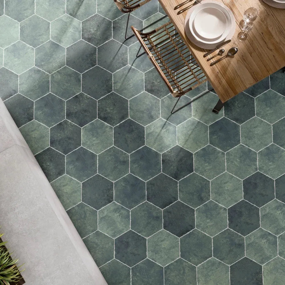Hexagon Bodenmosaike