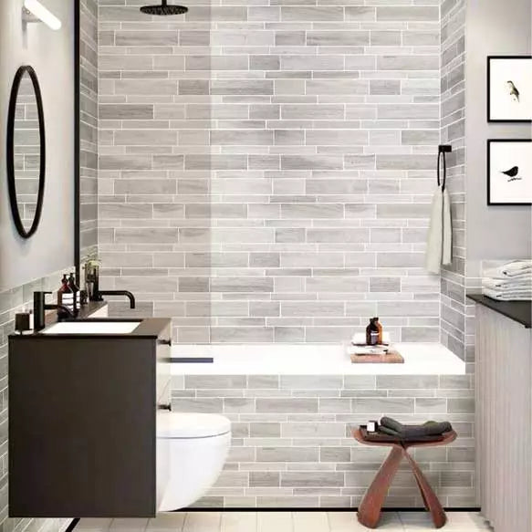 Grau Carrara Marmor Stein Mix Mosaik Fliesen