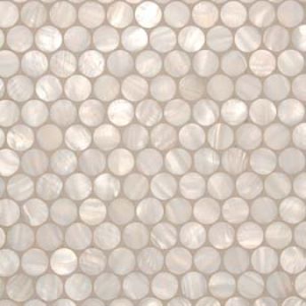 Perlmutt Weiss Knopf Muster Mosaik Fliesen