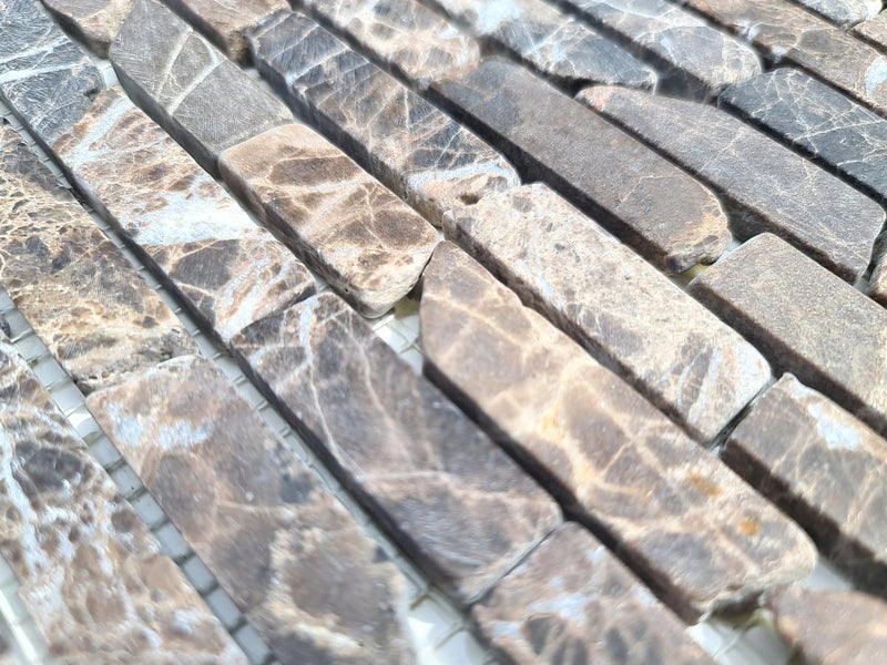 Braun Marmor Mauerverbandoptik Mosaikfliesen Online Kaufen