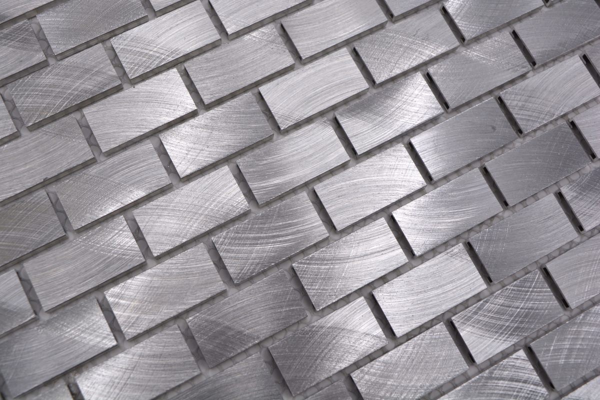 Aluminium Silber Metall Mosaikfliese