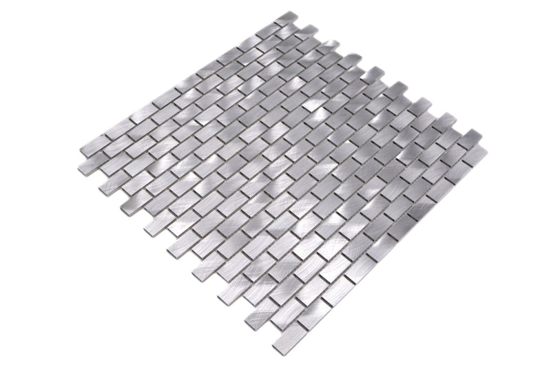 Aluminium Silber Metall Mosaikfliesen - Edel Metall Fliesen
