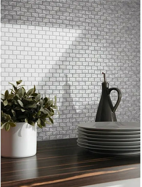 Aluminium Silber Metall Mosaikfliesen Rückwandfliese