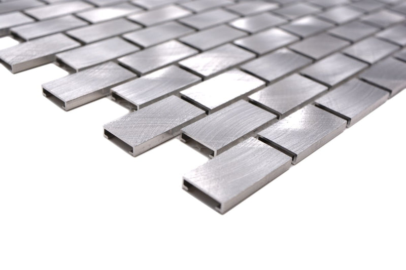 Aluminium Silber Metall Mosaikfliesen Wand Fliesen