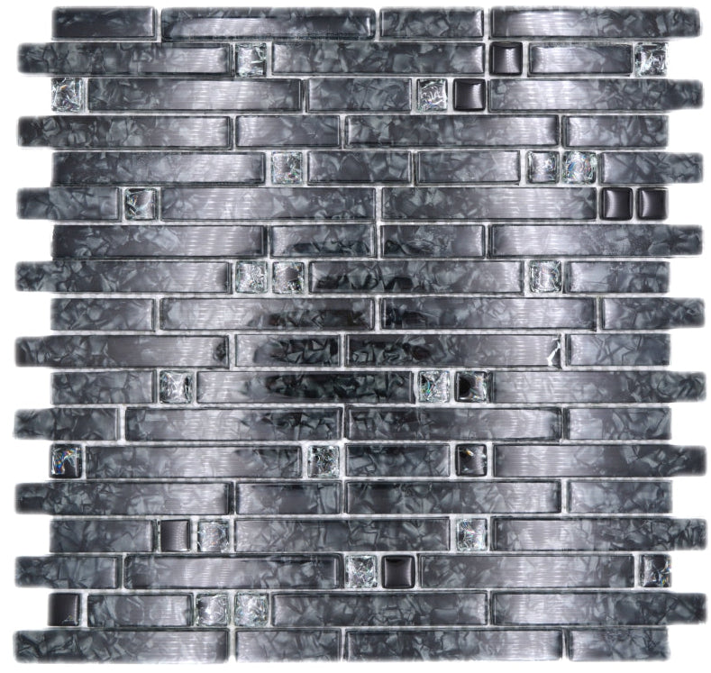 Anthrazit Kohle Glanz Mosaikfliese