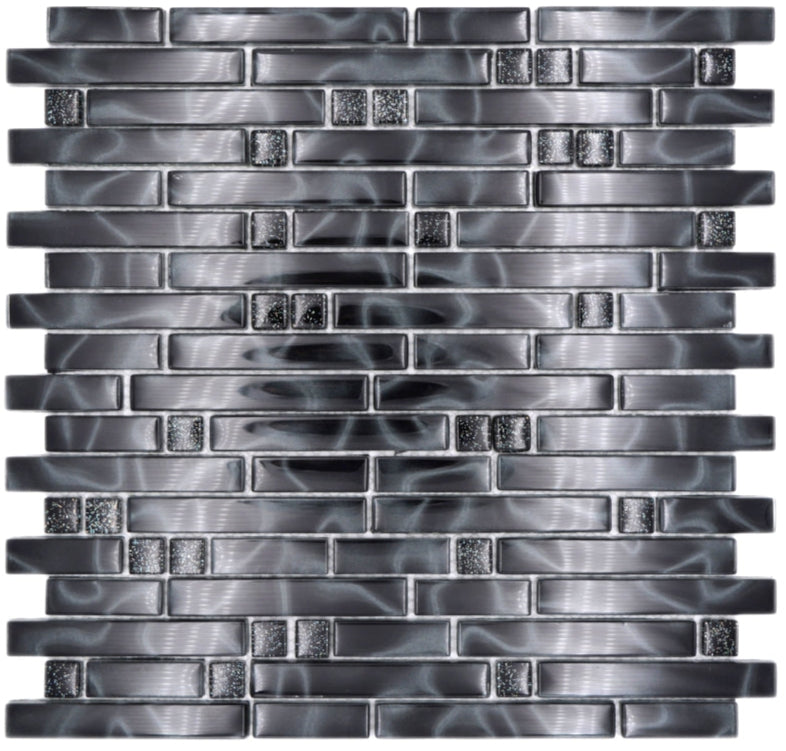 Anthrazit Schwarz Glanz Mosaikfliese