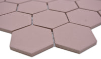 Anti Rutsch Hexagon Mosaikfliese Honey Matt