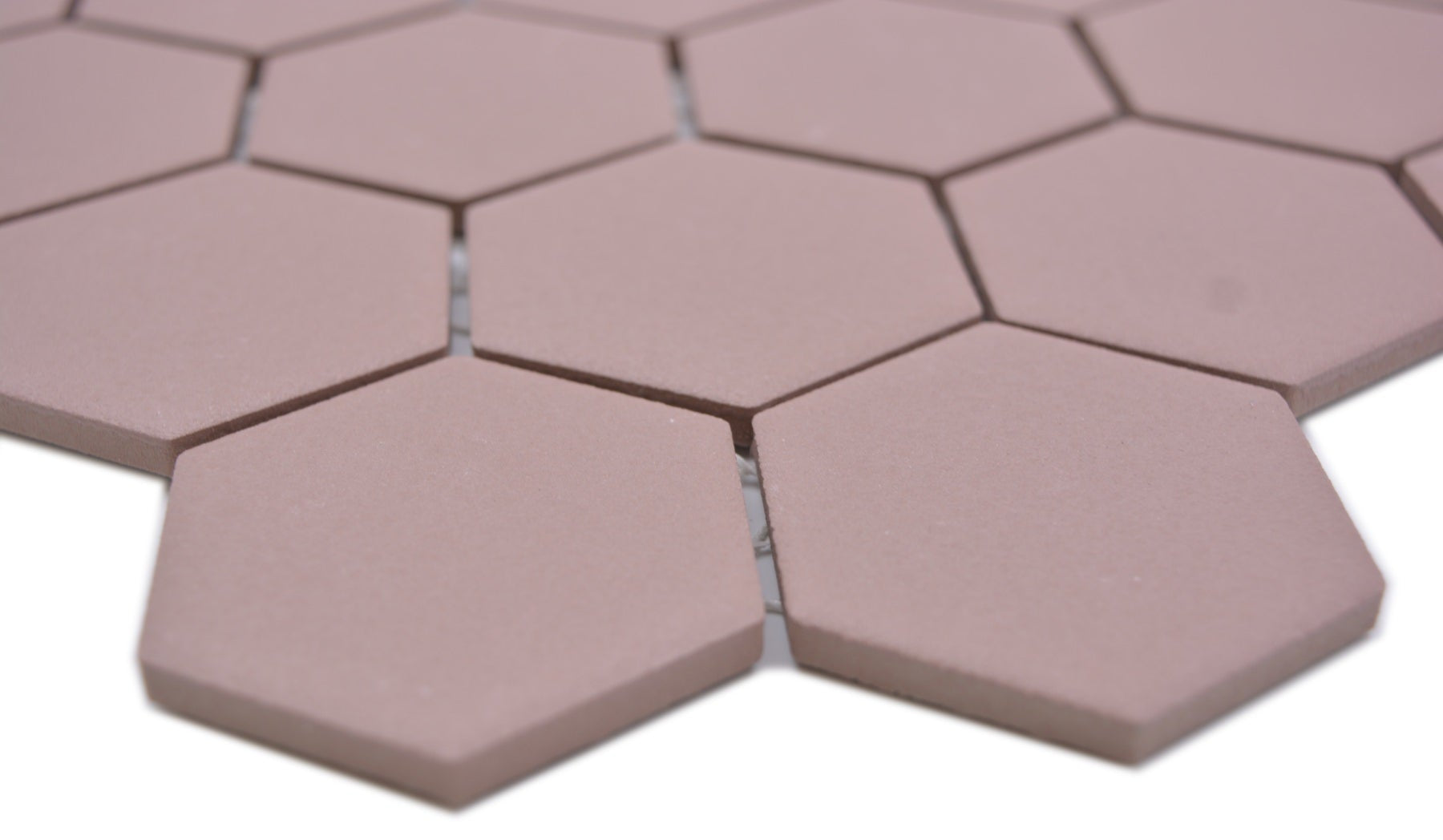 Anti Rutsch Hexagon Mosaikfliese Honey Matt