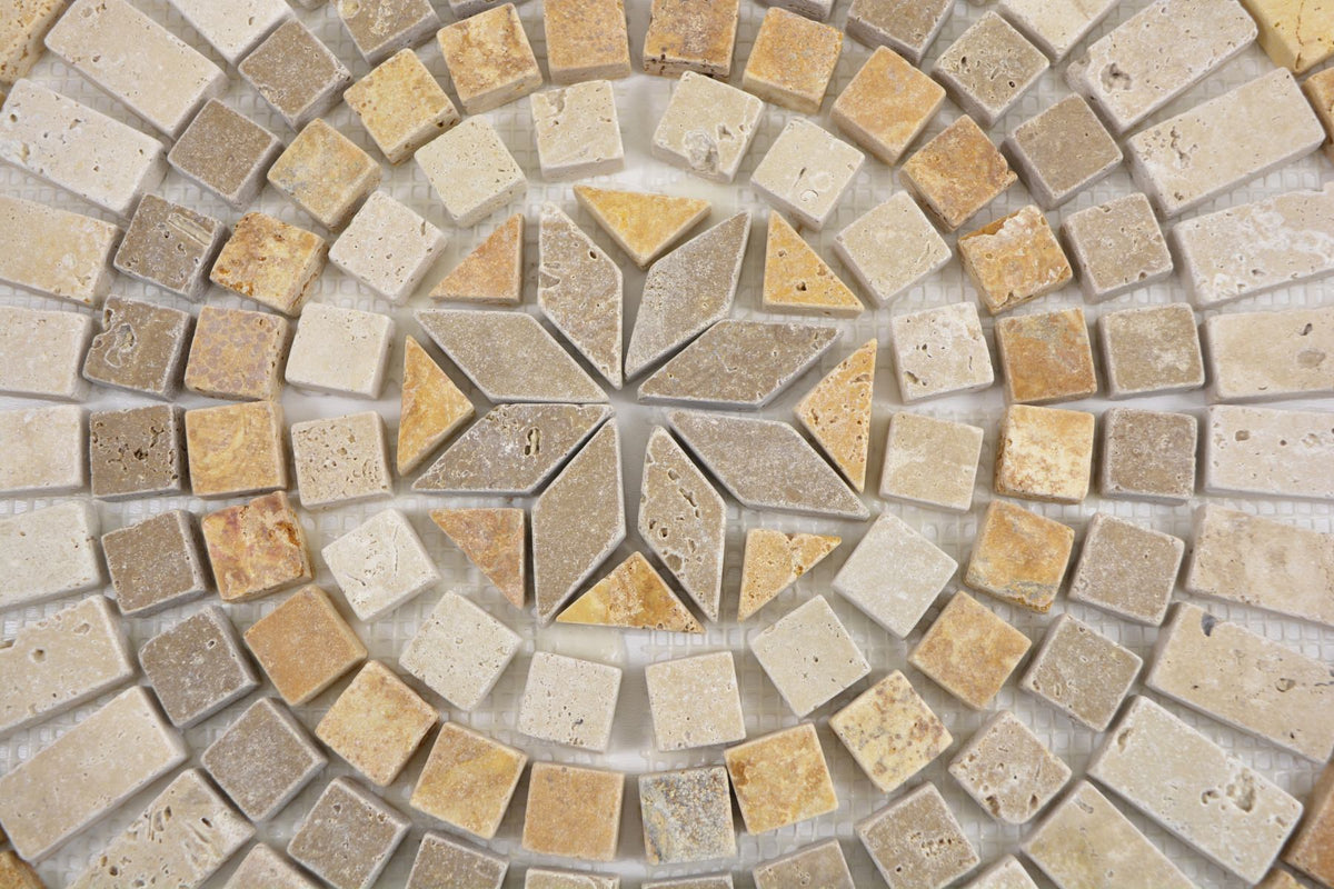 Antique Naturstein Travertine Mosaik Wand und Boden Fliesen