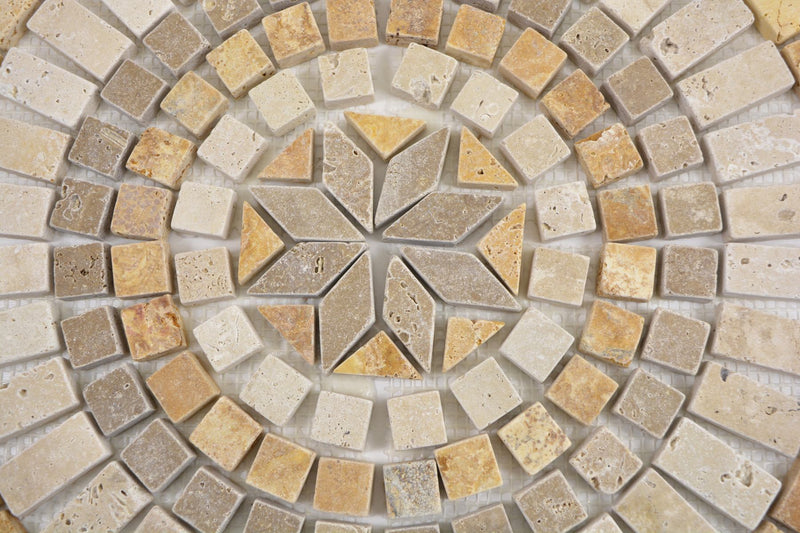 Antique Naturstein Travertine Mosaik Wand und Boden Fliesen