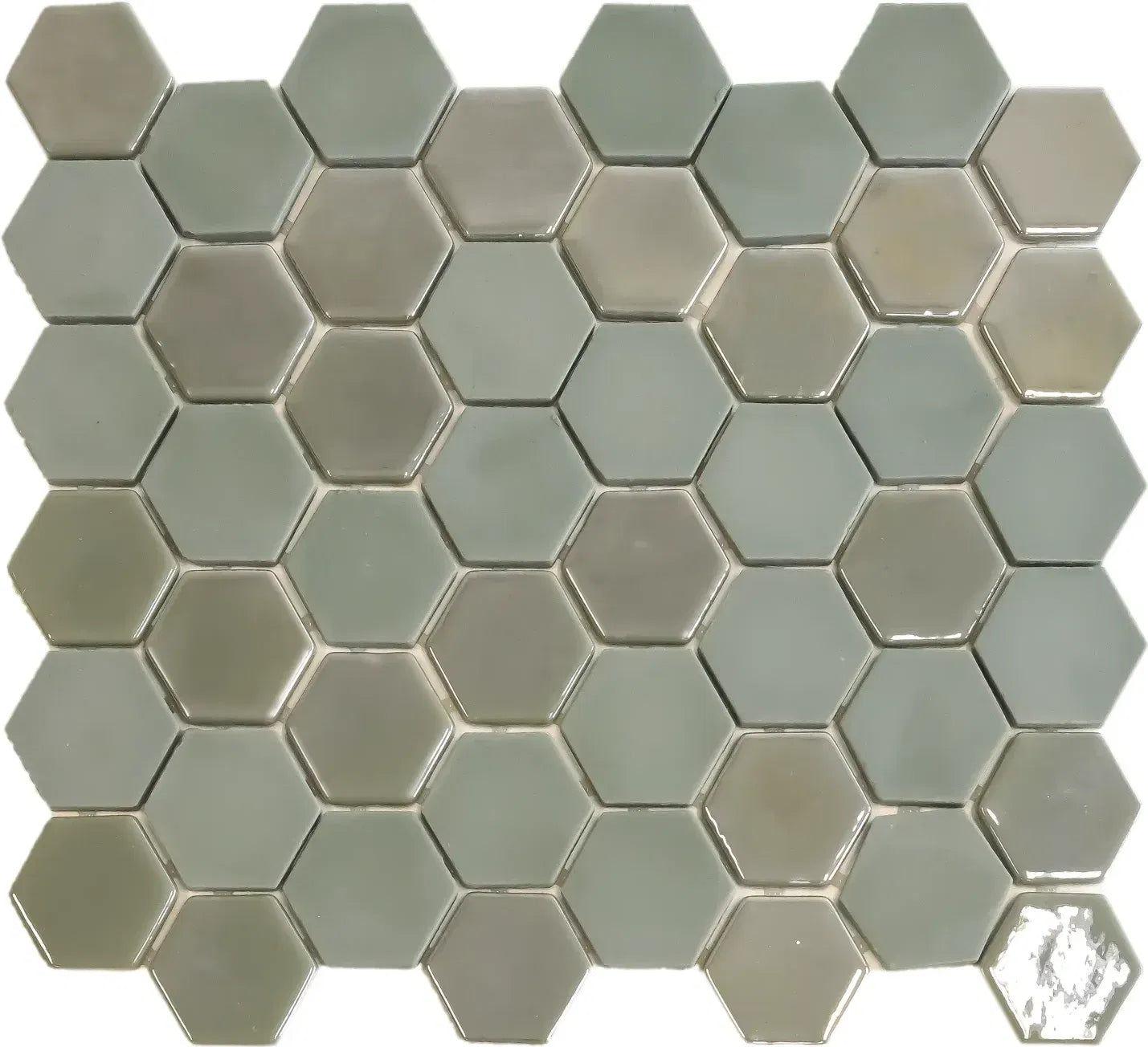 Aqua Pastell Grün Hexagon Glas Mosaikfliese