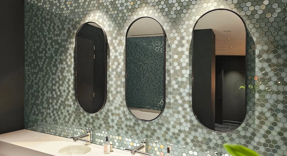 Aqua Grün Hexagon Glas Mosaikfliese Badezimmer Rückwandfliese Kaufen