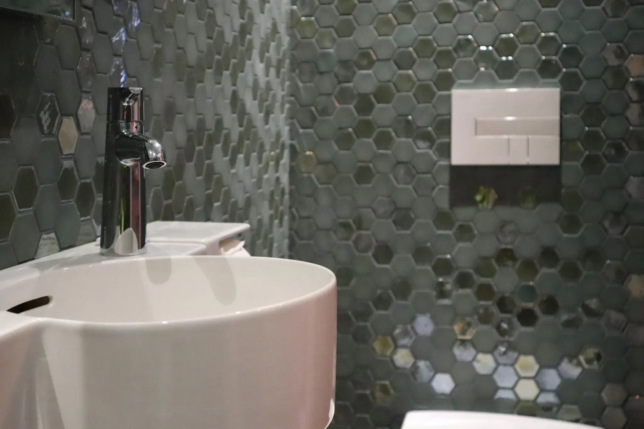 Aqua Pastell Grün Hexagon Glas Mosaikfliese Wand Fliesen Online Kaufen