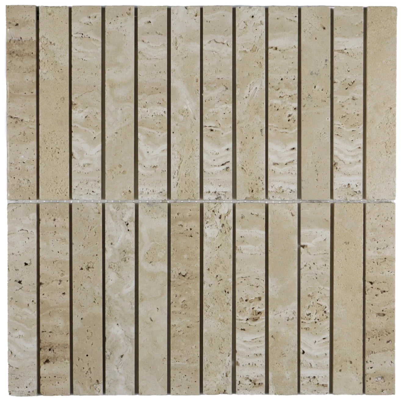 Atelier Travertin Ivory | Premium Naturstein KitKat Mosaik