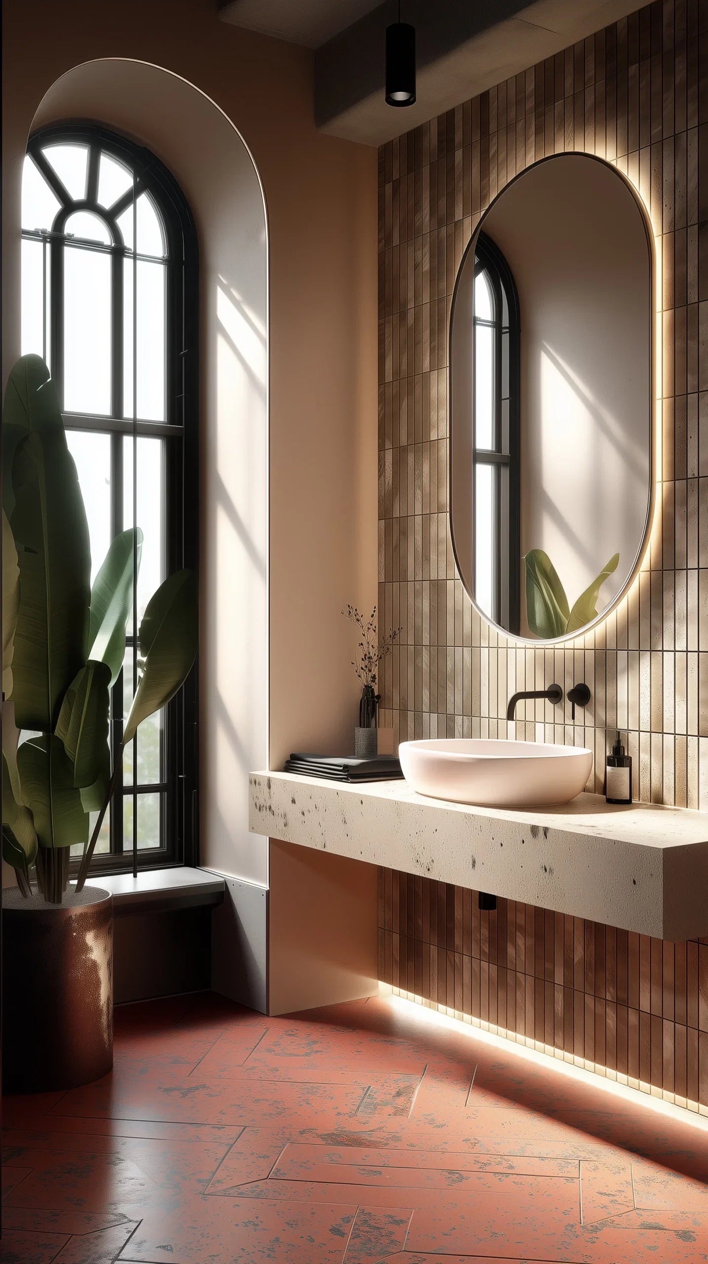 Atelier Travertin Ivory | Premium Naturstein KitKat Mosaik Bad