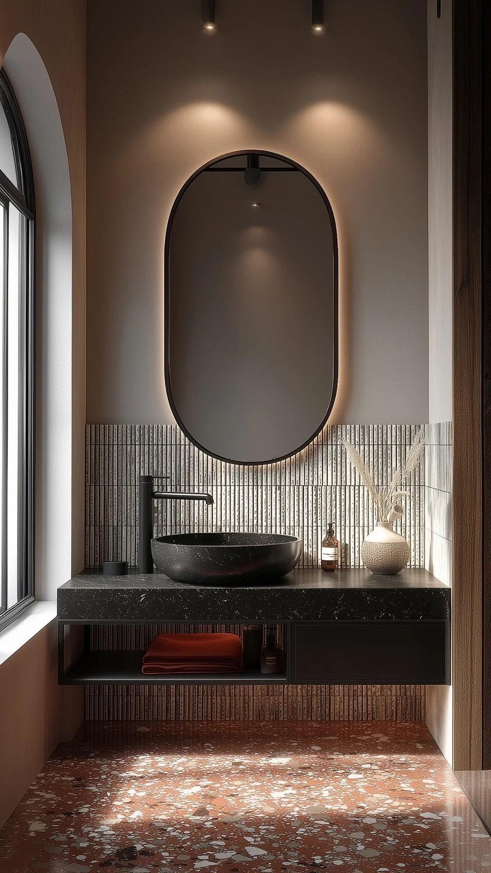 Atelier Travertine | Premium Naturstein KitKat Mosaik Bad