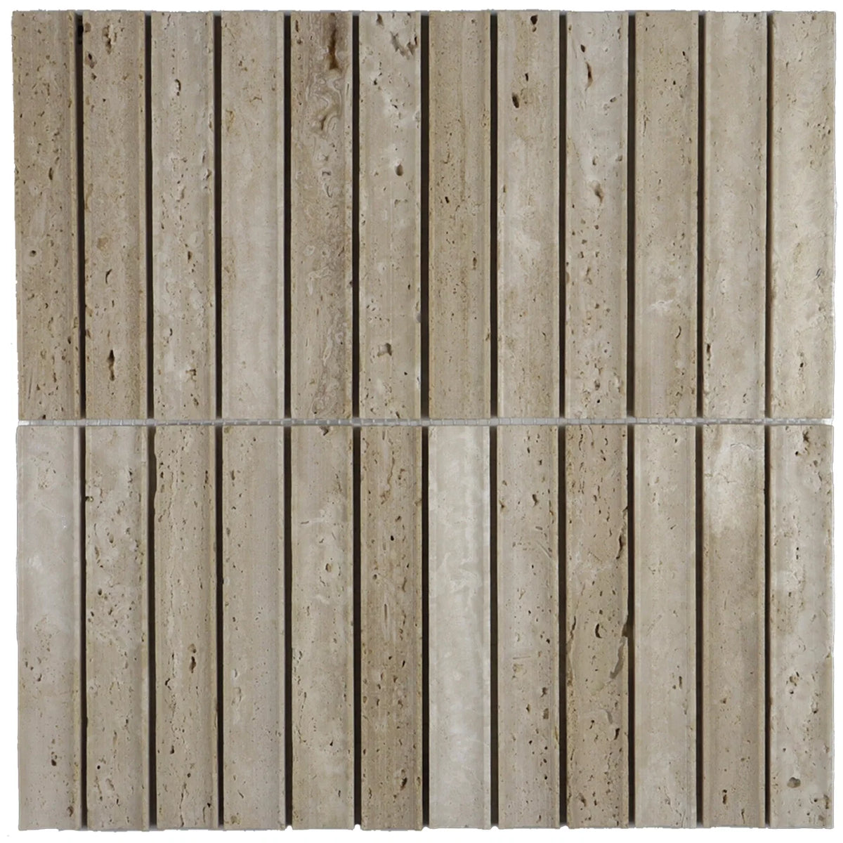 Atelier Travertine Walnut | Premium Naturstein KitKat Mosaik 