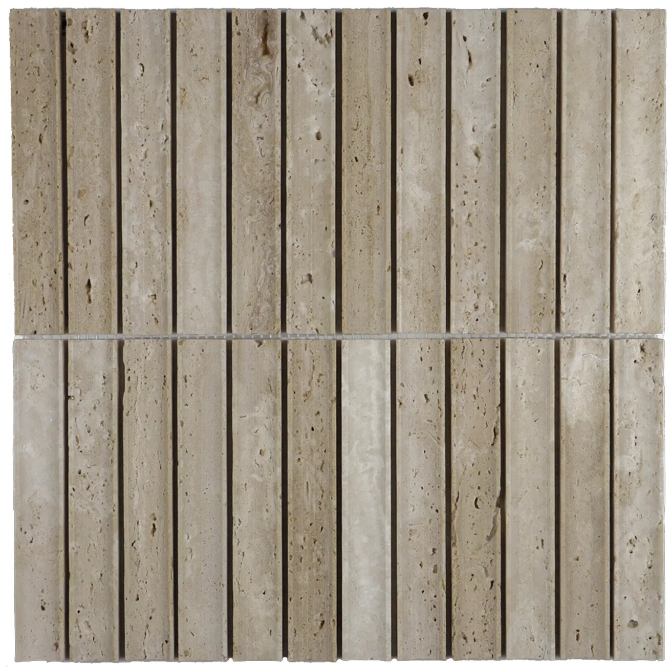 Atelier Travertine Walnut | Premium Naturstein KitKat Mosaik 