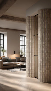 Atelier Travertine Walnut | Premium Naturstein KitKat Mosaik Fliesen