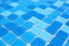 Atlantic Blau Mix Pixel Glas Mosaikfliese für Bad und Küche Plättli