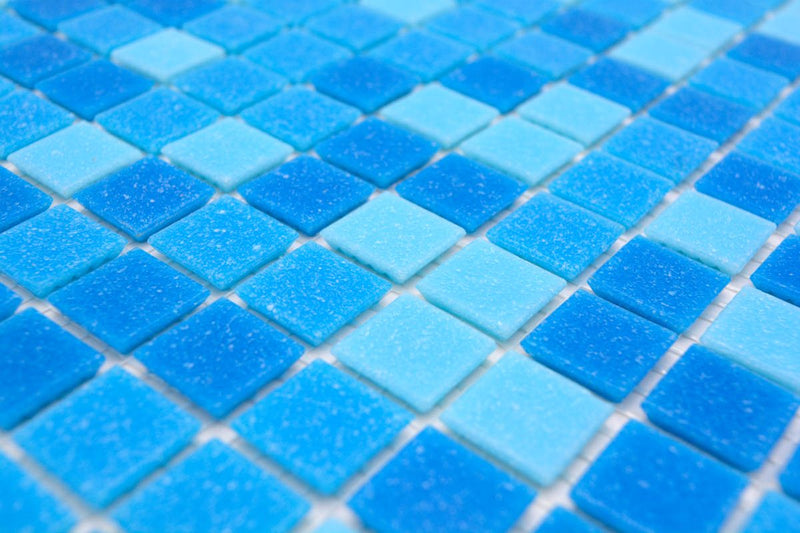 Atlantic Blau Mix Pixel Glas Mosaikfliese für Bad und Küche Plättli