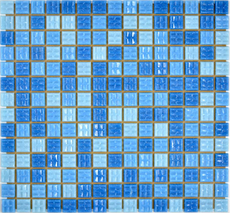 Atlantic Blau Mix Pixel Glas Mosaikfliese für Bad und Küche Schweiz