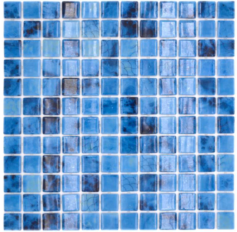 Azur Blau Glanz Glass Mosaikfliese