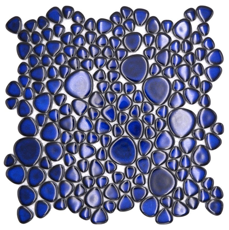 Azur Blau Kieselstein Mosaikfliese