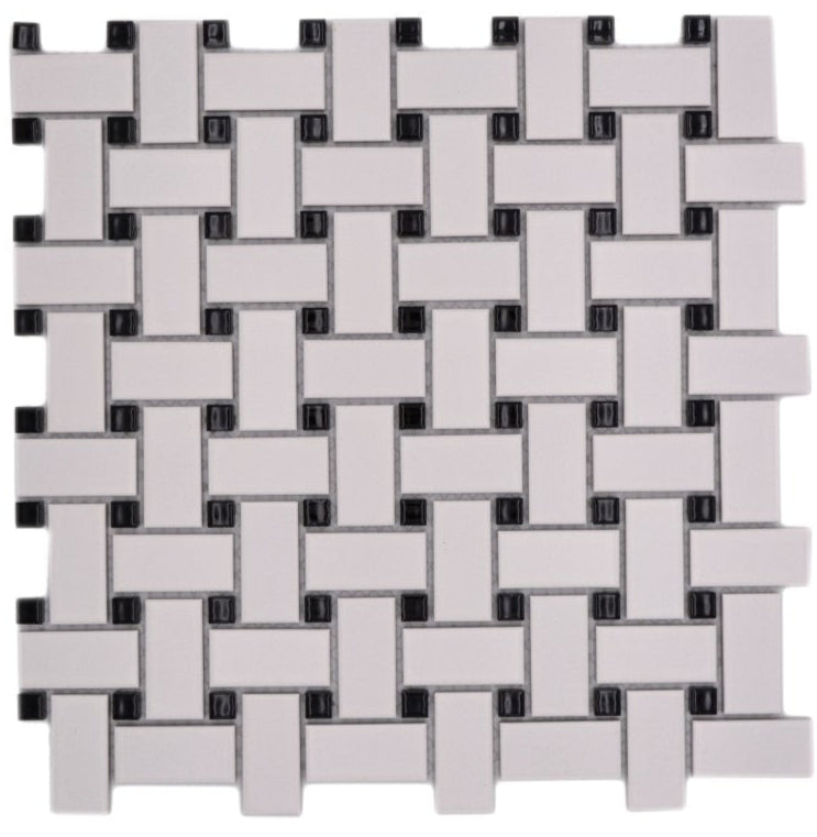 Basketweave Flechtmuster Schachbrett Mosaikfliese