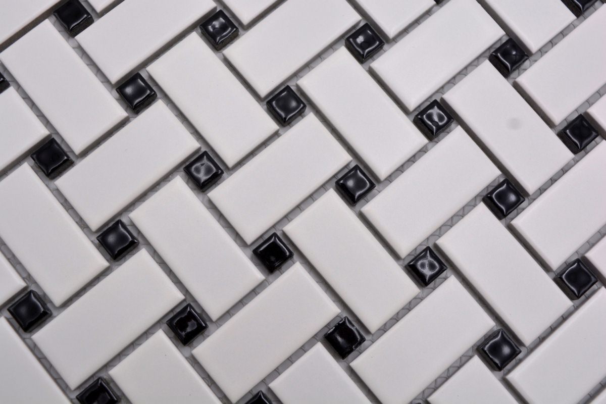 Basketweave Flechtmuster Schachbrett Mosaikfliese
