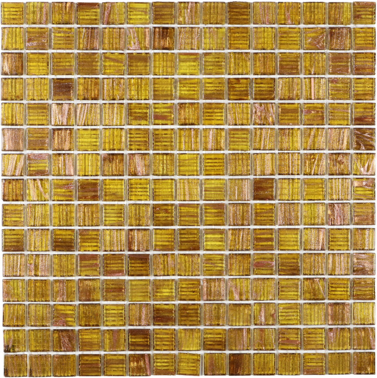 Baumharz Braun Gold Ader Quadrat Glas Mosaik Fliese