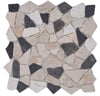 Beige Anthrazit Bruch Kieselstein Marmor Mosaikfliese