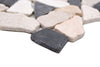 Beige Anthrazit Bruch Kieselstein Marmor Mosaikfliese - Plättli Schweiz