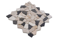 Beige Anthrazit Kieselstein Marmor Mosaikfliese - Fliesen Schweiz