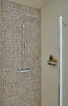Beige Brick Marmor Mauerverbandoptik Mosaikfliese Duschwand