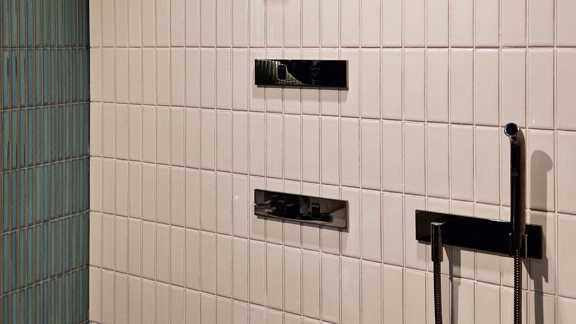 Beige Rechteck Metro Porzellan Mosaikfliese Duschen Wand Deko Fliese