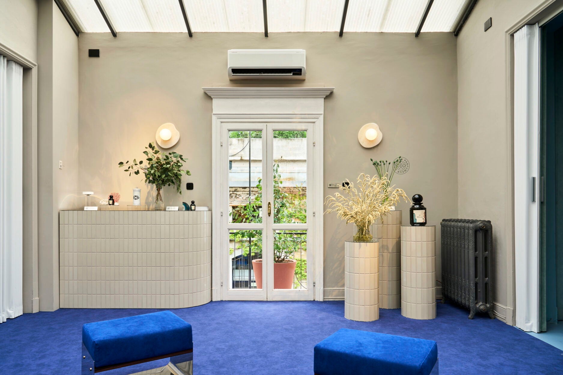 Beige Cappuccino Metro Porzellan Mosaikfliese Säulen und Rund Fliesen