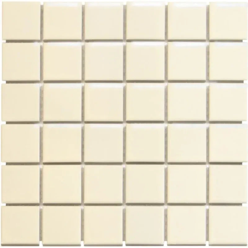 Beige Creme Quadrat Porzellan Mosaik Fliese