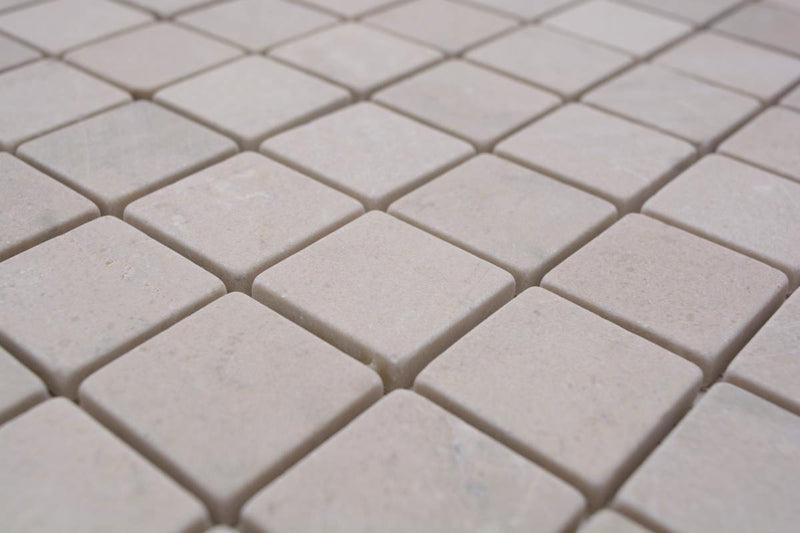 Beige Marmor Matt Quadrat Mosaikfliesen