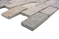 Beige Matt Quartz Mosaikfliese