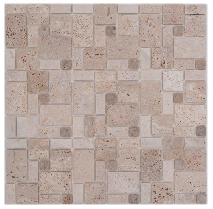 Beige Travertin Selbstklebend Mosaikfliese