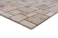 Beige Travertin Selbstklebend Mosaikfliese Schweiz Plättli