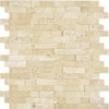 Beige Ziegel Marmor 3D Mosaikfliese Selbstklebend