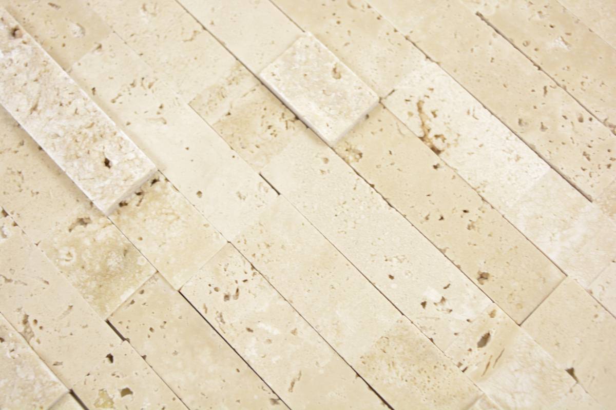 Beige Ziegel Marmor 3D Mosaikfliese Selbstklebend Plättli