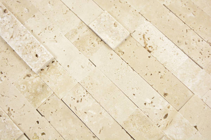 Beige Ziegel Marmor 3D Mosaikfliese Selbstklebend Plättli