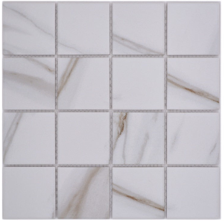 Berlin Keramik Mosaikfliese Weiss