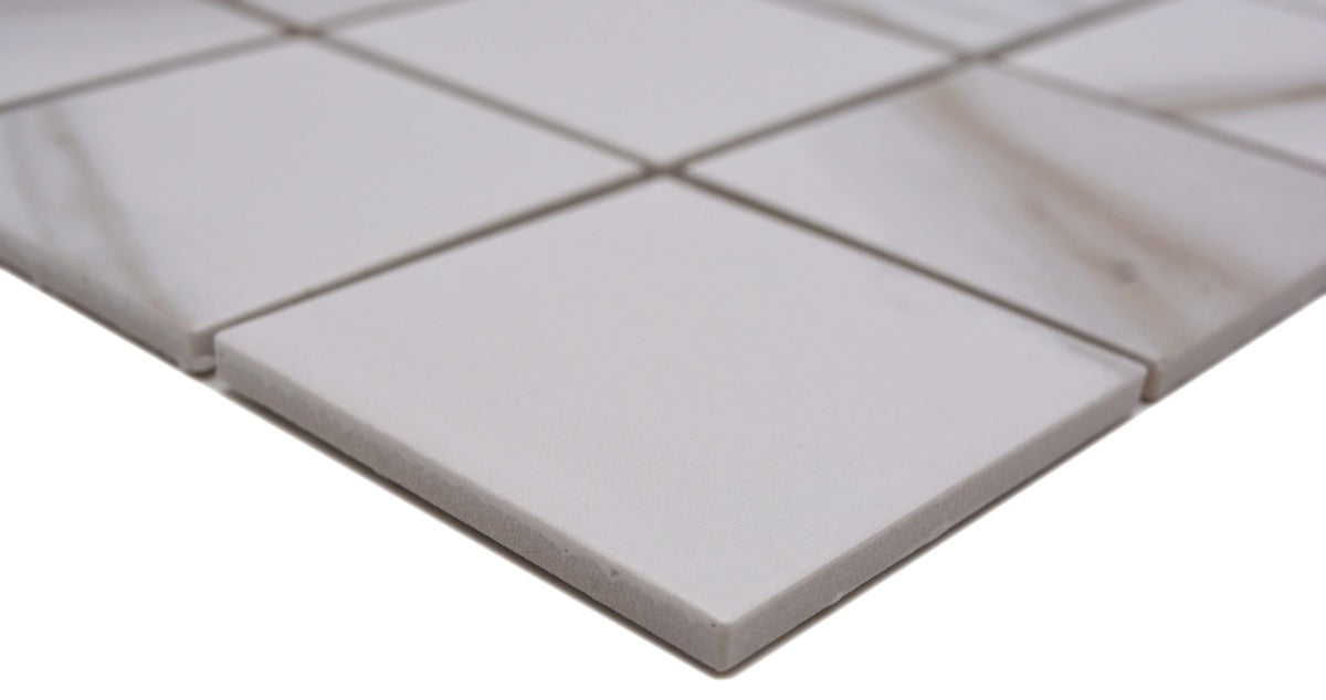 Berlin Keramik Mosaikfliese Weiss Marmor