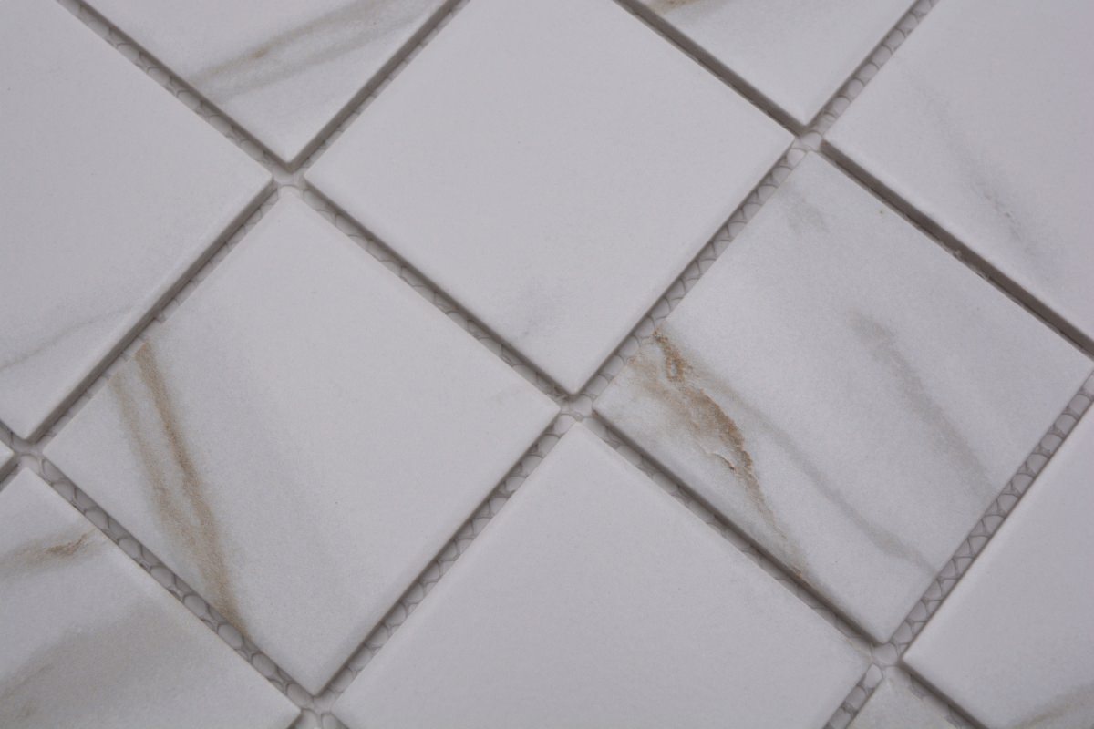 Berlin Keramik Mosaikfliese Weiss Quadrat