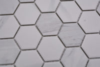 Bern Hexagon Keramik Mosaikfliese Weiss Plättli
