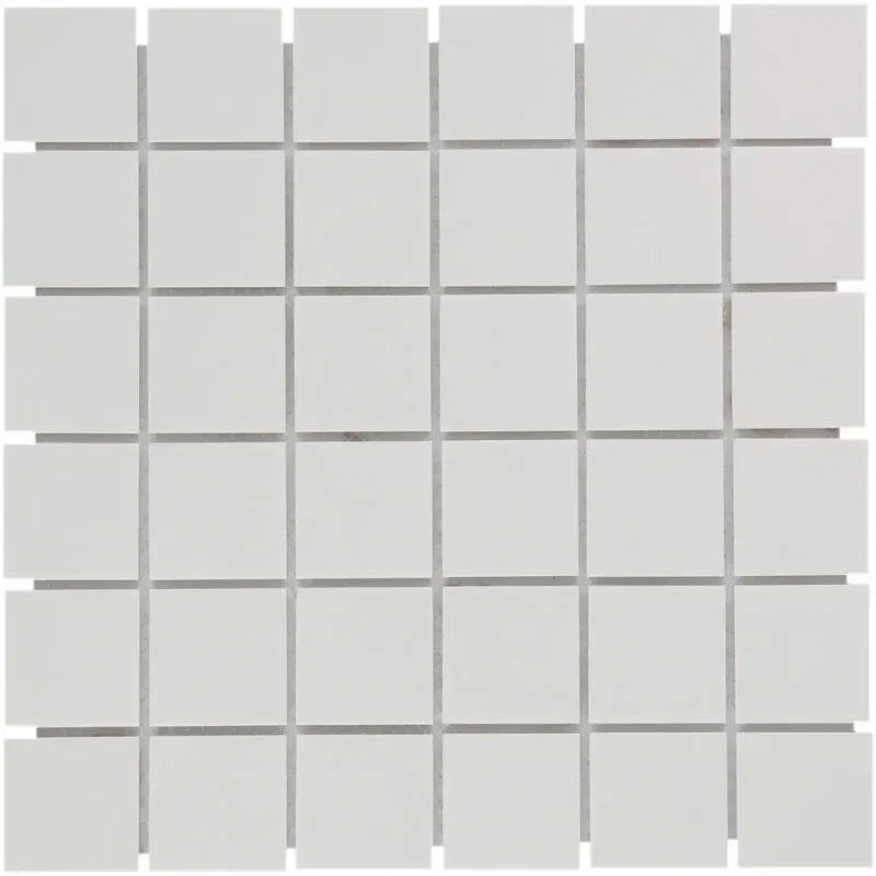 Blatt Weiss Matt R11 Quadrat Mosaik Fliese